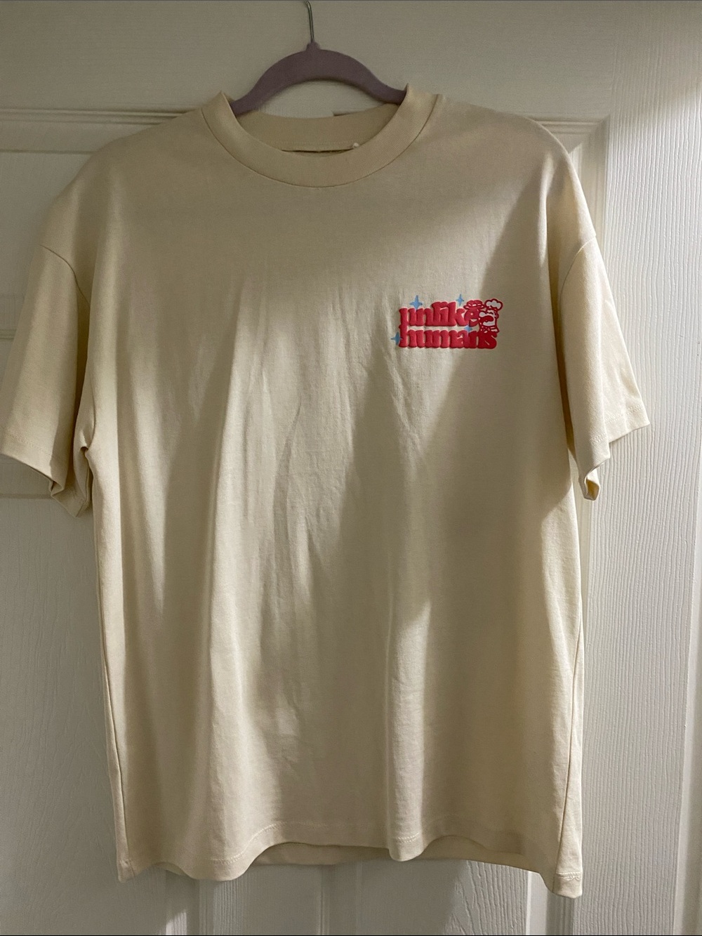 Unknown Brand Cream Graphic Tee - 'Pink&Humans' Logo
